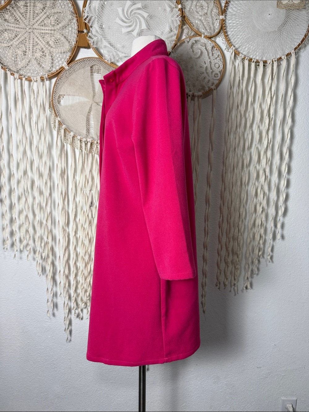 Tuckernuck Fuchsia Stretch Crepe Avery Shift Dress Size Large - Picture 5 of 14